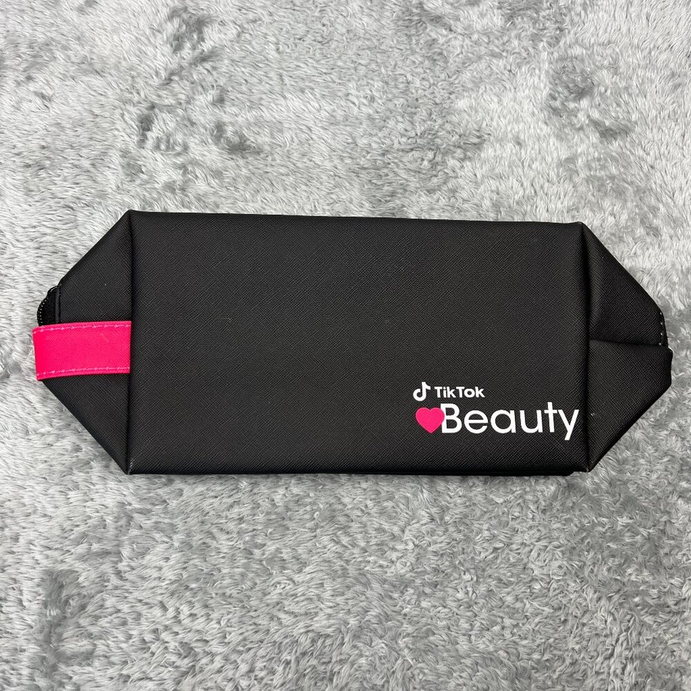Tik Tok Make Up Bag Medium Black Toiletry Carry On Social Media Influencer